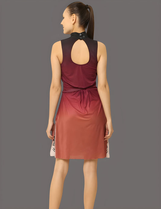 Women's Maroon A Line Dress