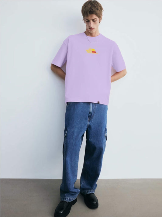 Purple Graphic Print Organic Cotton Loose Fit T-Shirt - Sustainable Tee India