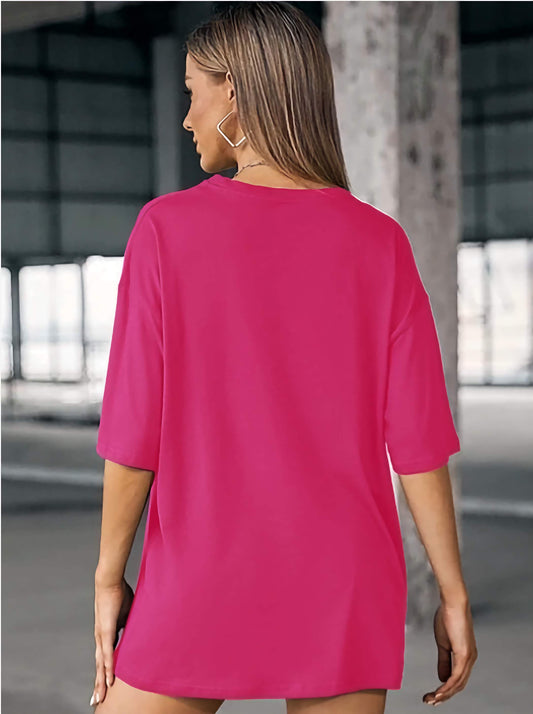 Solid Pink Basic Tee