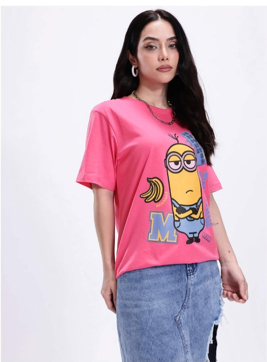 Pink Minions Graphic Tee