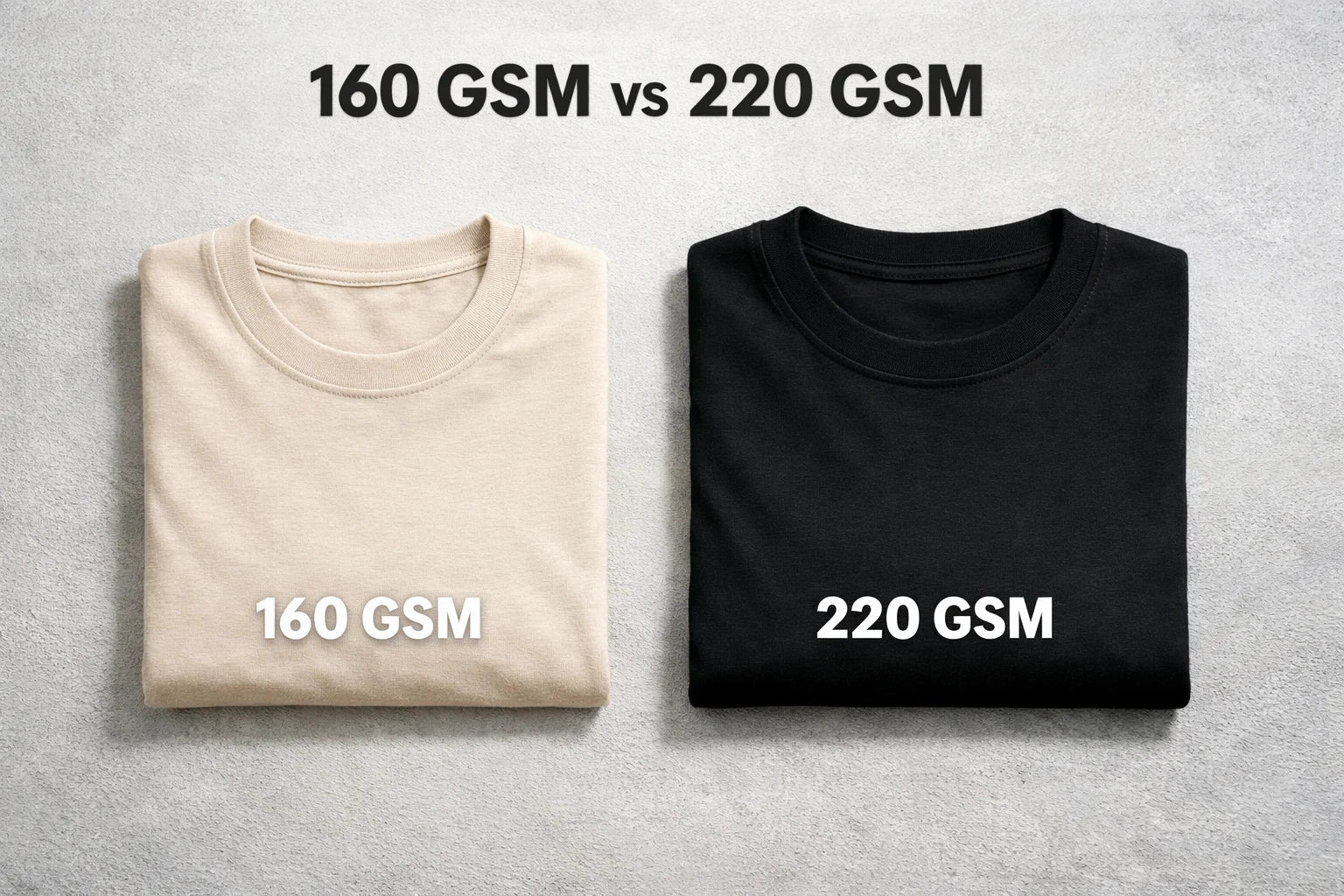 160 GSM vs 220 GSM T-Shirts: What Actually Feels Better and Lasts Longer?