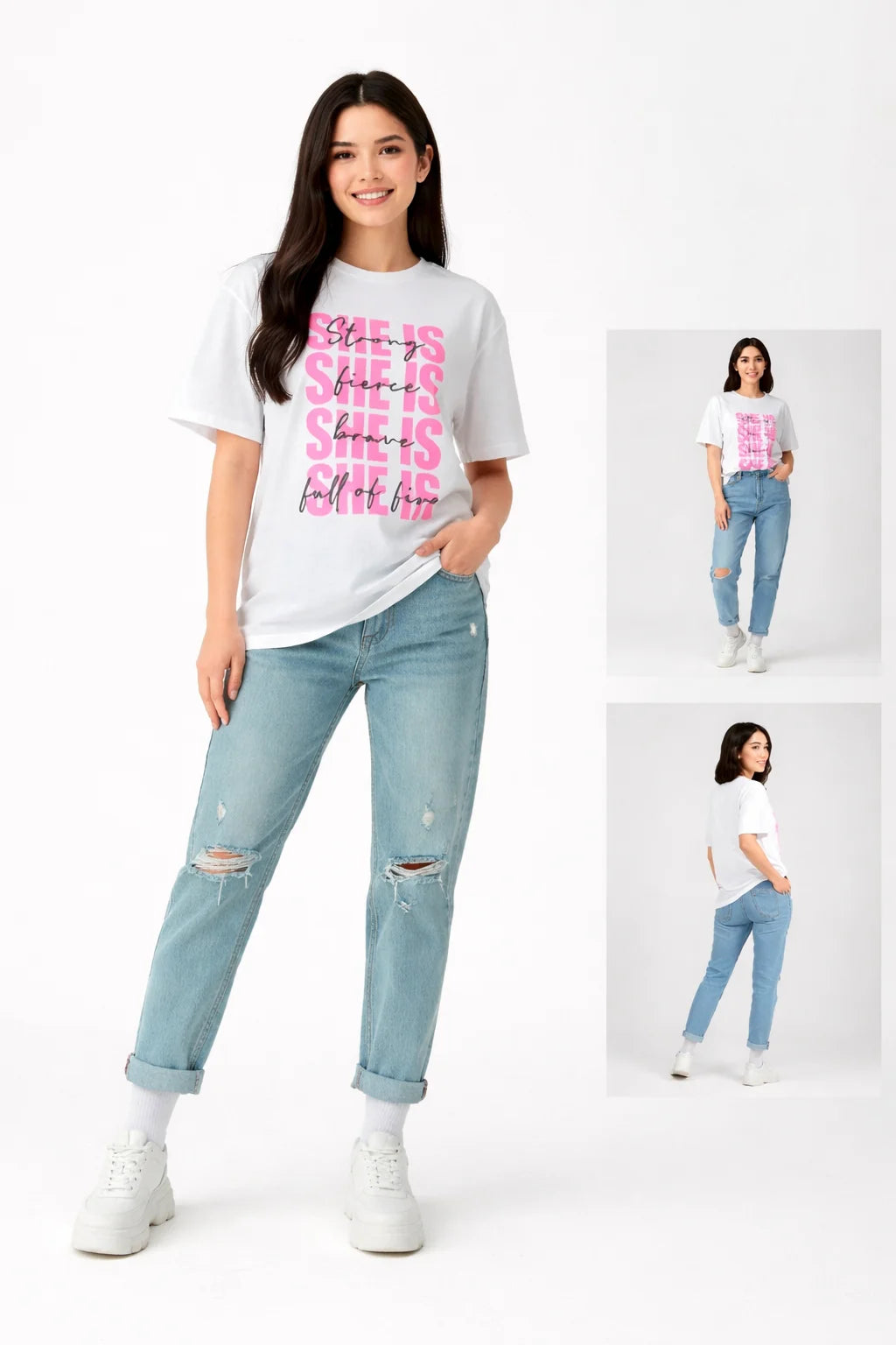 Trendy oversized t-shirts for women combo offer casual wear