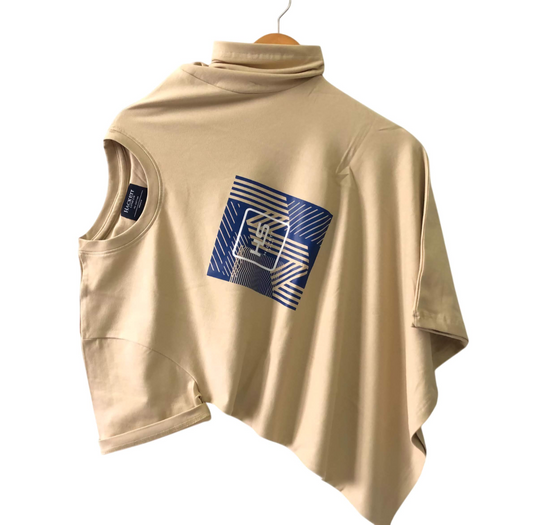 Hackett Beige Airtex Cotton Lycra T-Shirt