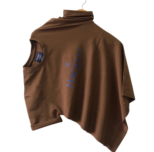 Hackett Brown Airtex Cotton Lycra T-Shirt