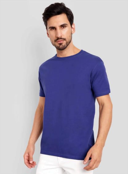 Royal Blue Solid Tshirts